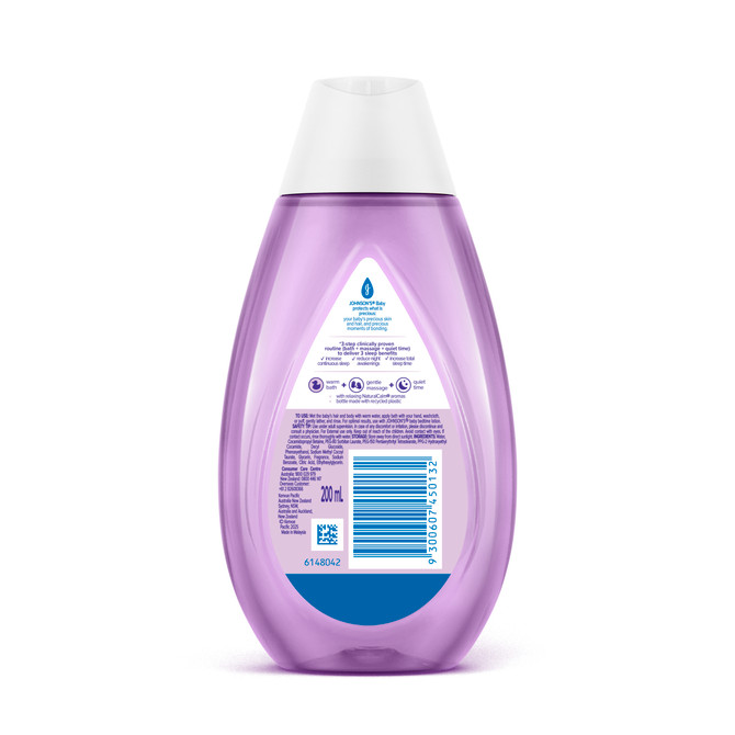 Johnson’s Baby Bedtime Bath Gentle Baby Wash with NaturalCalm™ Aromas – No More Tears Baby Bath Cleanser 200mL