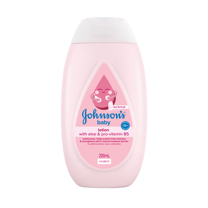 Johnson’s Baby Lotion with Aloe & Pro-Vitamin B5 200mL – Gentle Baby Moisturiser for Newborn & Delicate Skin