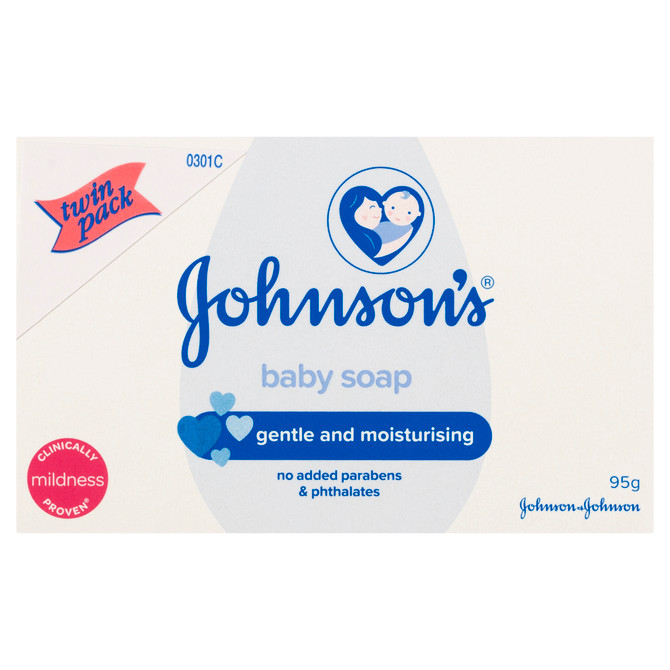 Johnson's Gentle Moisturising Baby Soap Bar Twin Pack 2 x 95g