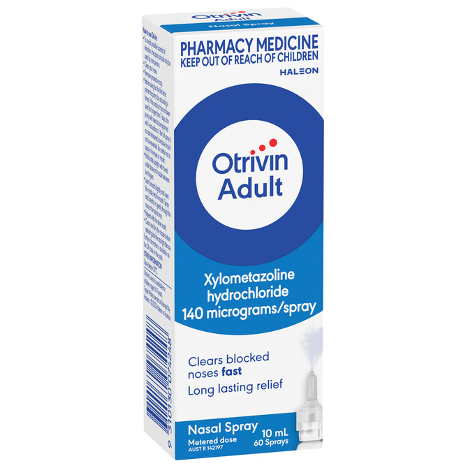 Otrivin Adult Nasal Spray for Blocked Nose 10mL