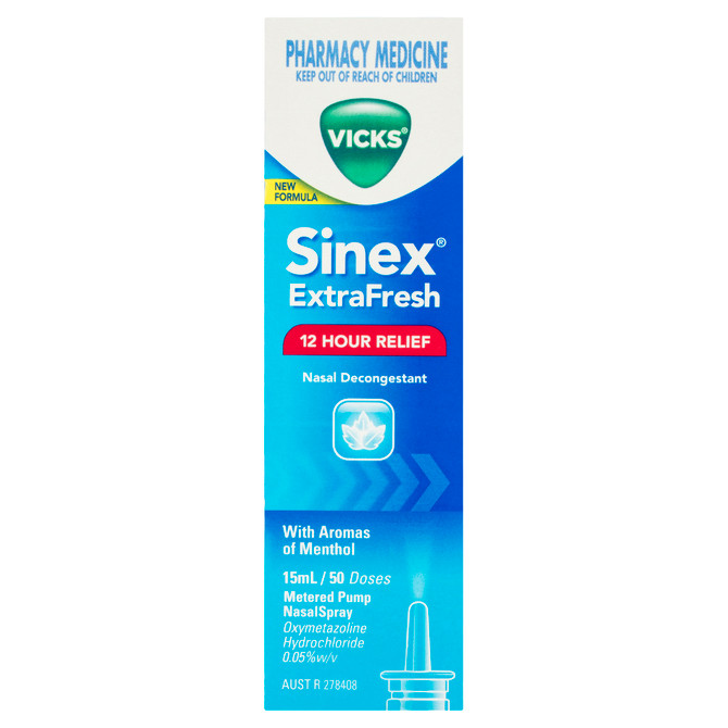 Vicks Sinex ExtraFresh Nasal Decongestant Nasal Spray 15mL