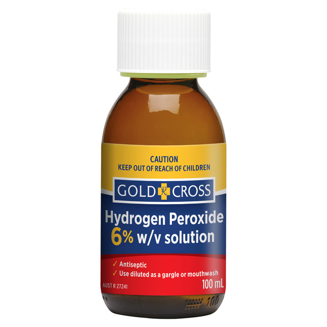 Gold Cross Hydrogen Peroxide 6% w/v Solution 100mL