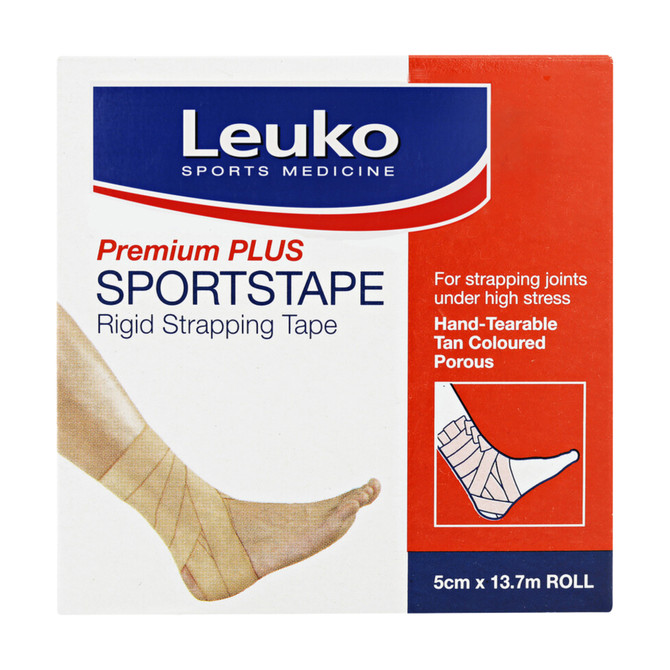 LEUKO SPORTSTAPE PREM PLUS TAN RST 5CM X 13.7M 1 ROLL