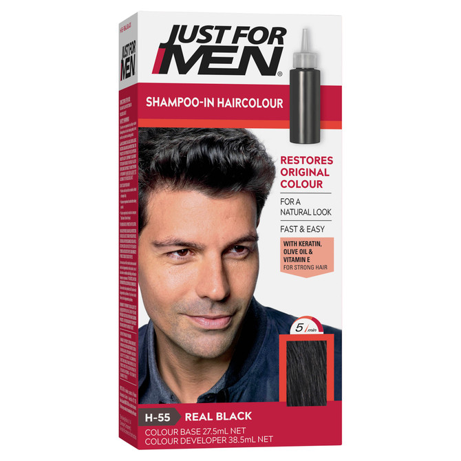 Just For Men Shampoo-In Haircolour Real Black