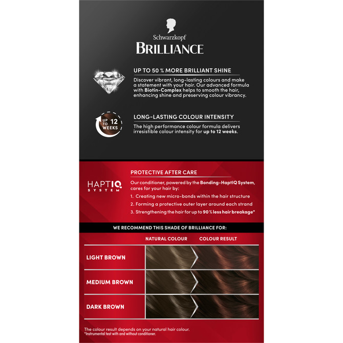 Schwarzkopf Brilliance Brown Hair Dye 68 Chocolate Rush Permanent Each