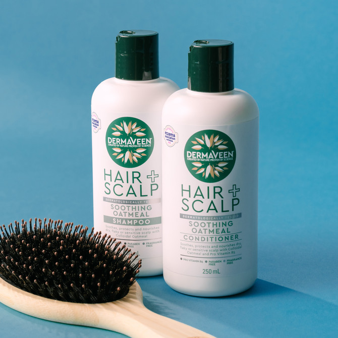 DermaVeen Hair + Scalp Soothing Oatmeal Shampoo 250mL