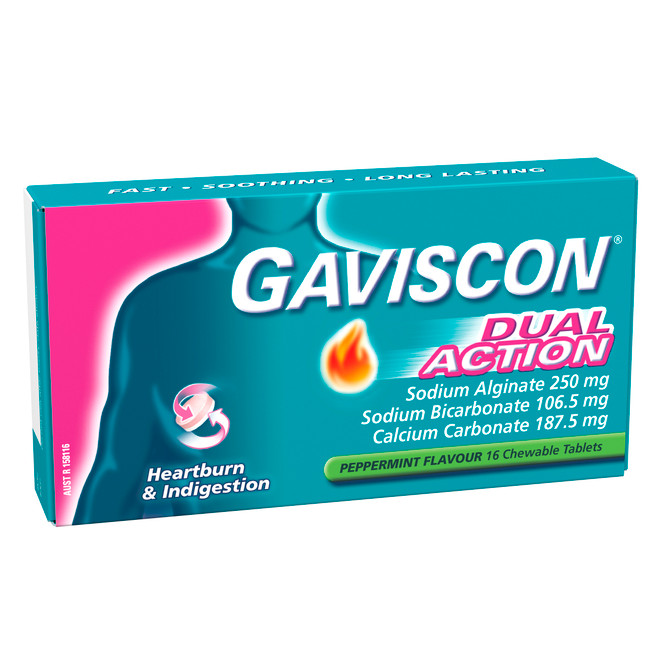 Gaviscon Dual Action Peppermint 16 Pack