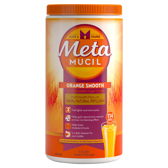 Metamucil Powder 114 Dose Daily Fibre Supplement Smooth Orange 673g