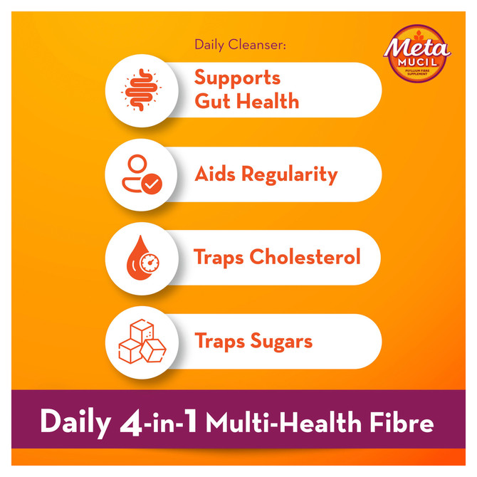 Metamucil Daily Fibre Supplement Smooth Wild Berry Powder 72 Dose