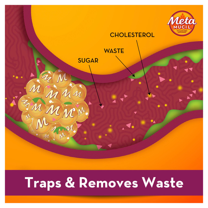 Metamucil Daily Fibre Supplement Smooth Wild Berry Powder 72 Dose