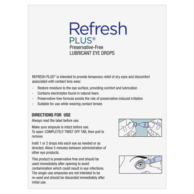 Refresh Plus® Eye Drops 30 x 0.4 mL