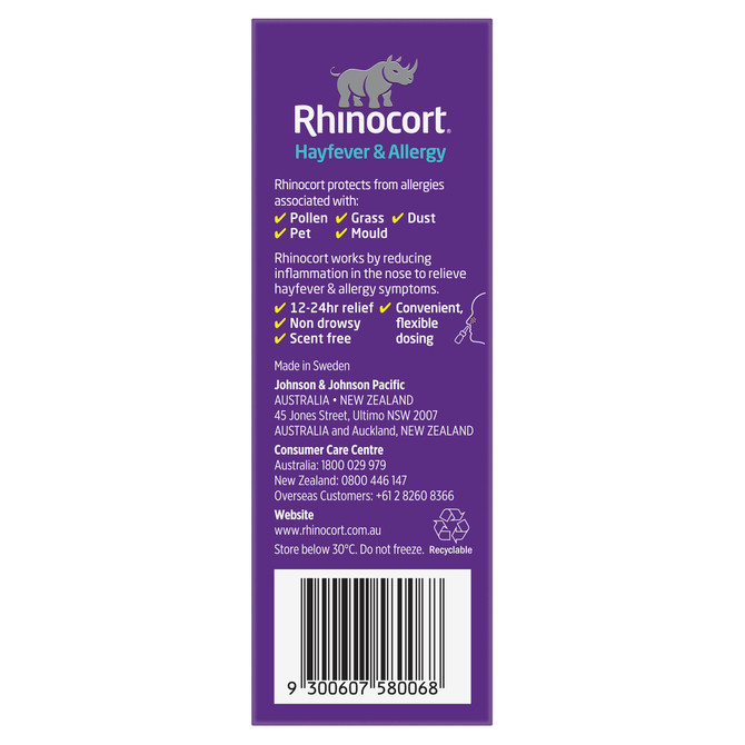 Rhinocort Original Non-Drowsy Hayfever & Allergy Relief Nasal Spray 120 Sprays