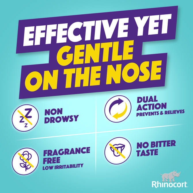 Rhinocort Original Non-Drowsy Hayfever & Allergy Relief Nasal Spray 120 Sprays