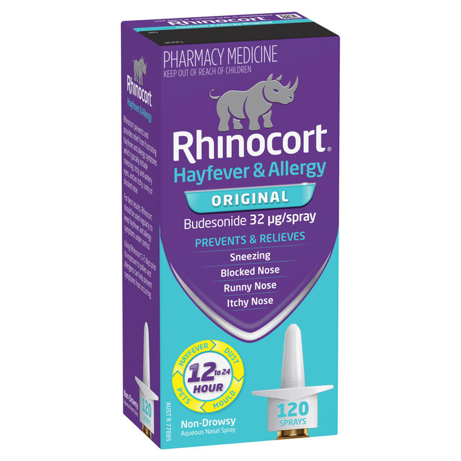 Rhinocort Hayfever & Allergy Original Nasal Spray 120 Sprays – Budesonide 32mcg, Non‑Drowsy