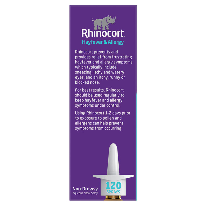 Rhinocort Hayfever & Allergy Original Nasal Spray 120 Sprays – Budesonide 32mcg, Non‑Drowsy
