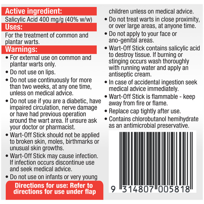 Wart Off Stick 5g