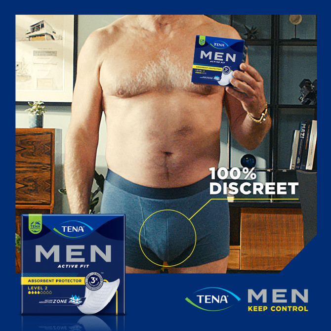 TENA Men Active Fit Absorbent Protector Level 2 Moderate 10 Pack