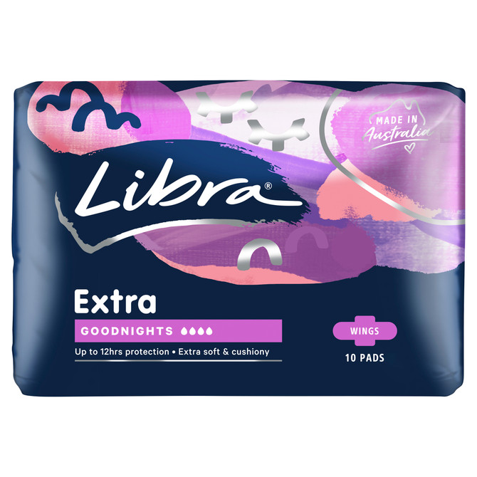 Libra Extra Pads Goodnights with Wings 10 pack