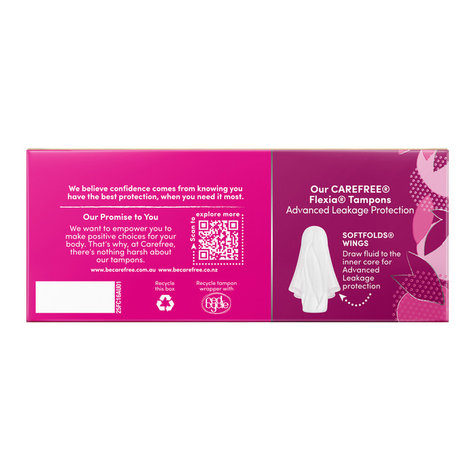 Carefree Flexia Super Tampons 16 pack