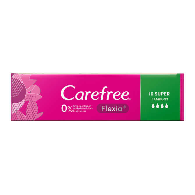 Carefree Flexia Super Tampons 16 pack