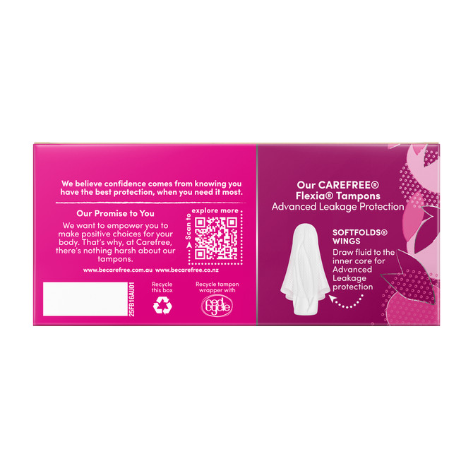 Carefree Flexia Regular Tampons 16 pack