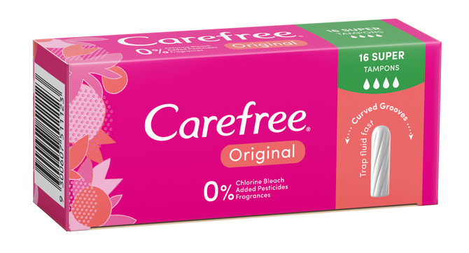 Carefree Original Super Tampons 16 pack