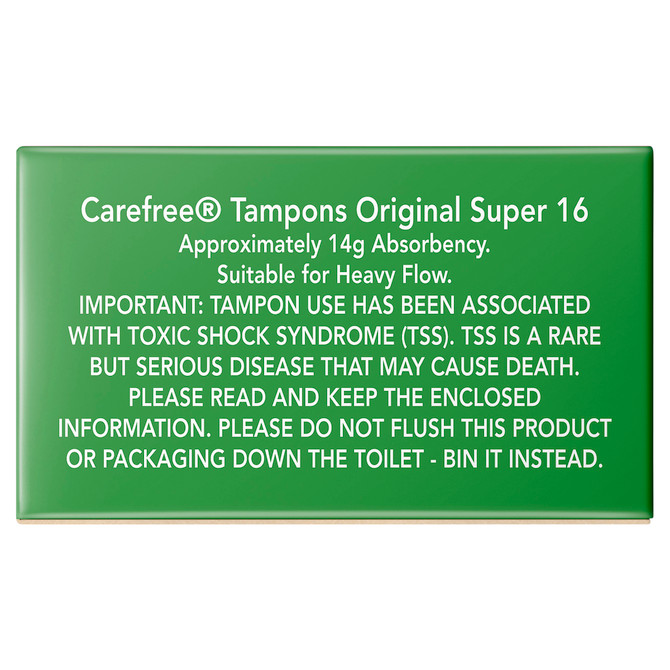 Carefree Original Super Tampons 16 pack