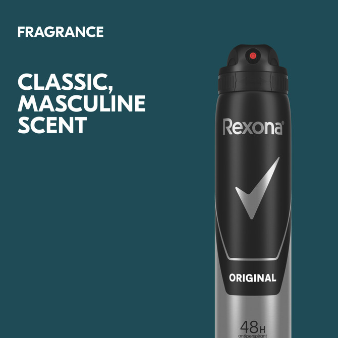 Rexona Men Deodorant aerosol antiperspirant Original 48-hour sweat and odour protection 250 mL