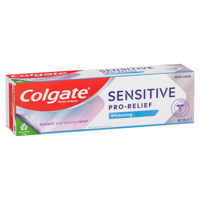 Colgate Sensitive Pro-Relief Whitening Toothpaste, 110g, Clinically Proven Sensitive Teeth Pain Relief