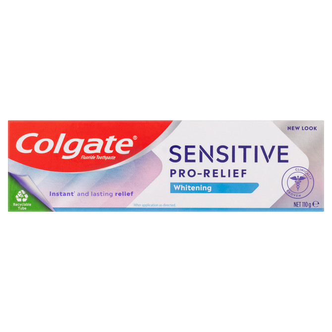 Colgate Sensitive Pro-Relief Whitening Toothpaste, 110g, Clinically Proven Sensitive Teeth Pain Relief