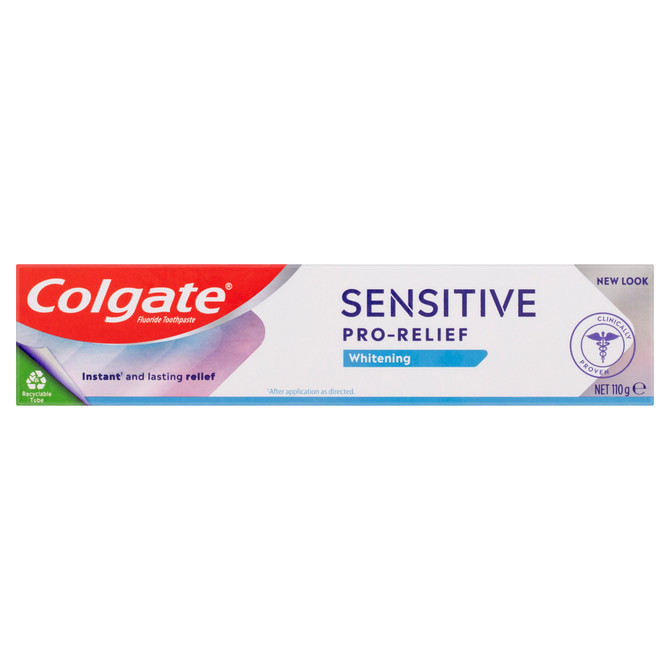 Colgate Sensitive Pro-Relief Whitening Toothpaste, 110g, Clinically Proven Sensitive Teeth Pain Relief