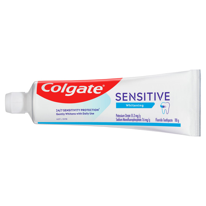 Colgate Sensitive Whitening Toothpaste, 110g, For Sensitive Teeth Pain Relief