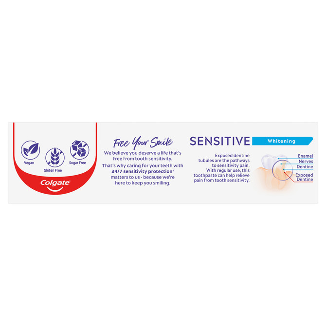Colgate Sensitive Whitening Toothpaste, 110g, For Sensitive Teeth Pain Relief
