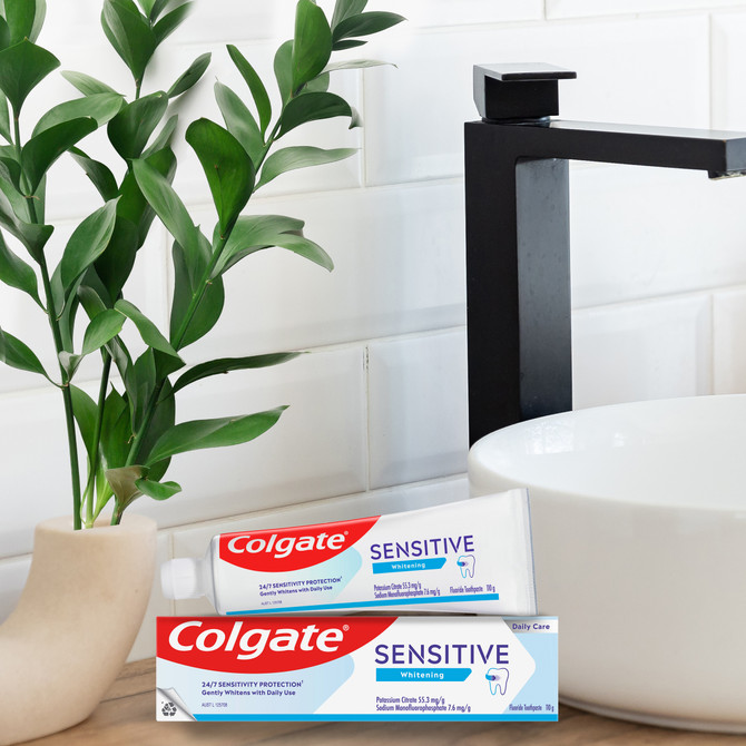 Colgate Sensitive Whitening Toothpaste, 110g, For Sensitive Teeth Pain Relief