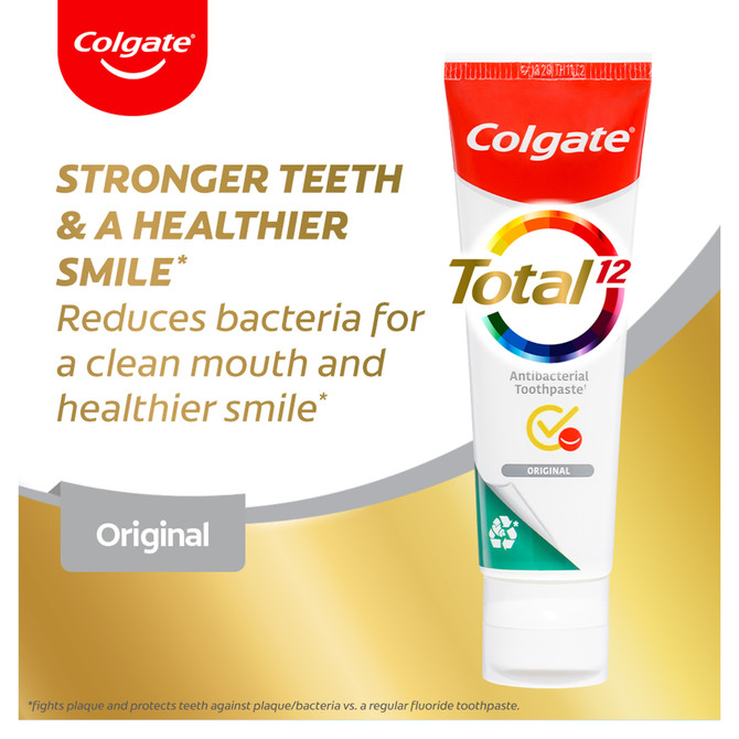 Colgate Total Original Antibacterial Toothpaste 115g, Whole Mouth Health, Multi Benefit