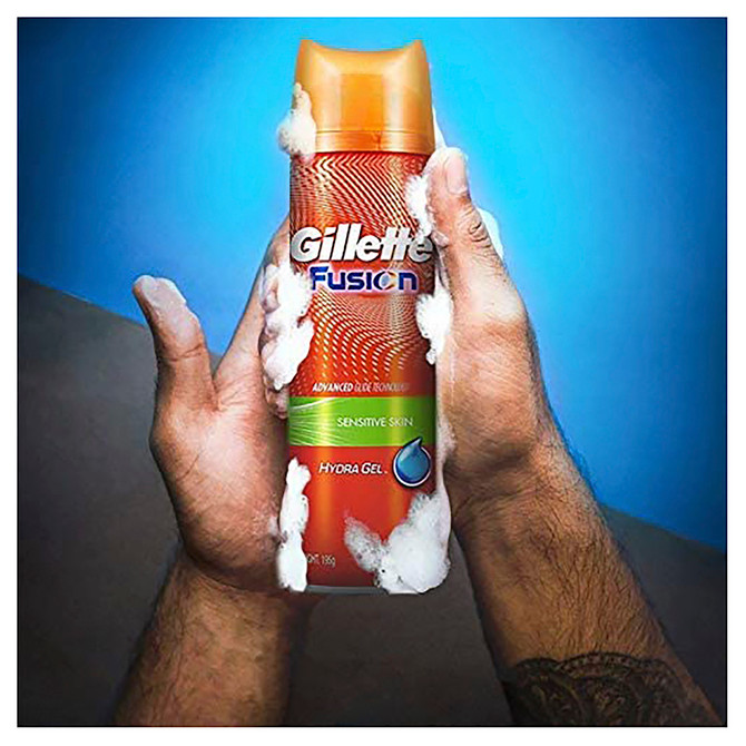 Gillette Fusion Hydra Shaving Gel Sensitive Skin 195g