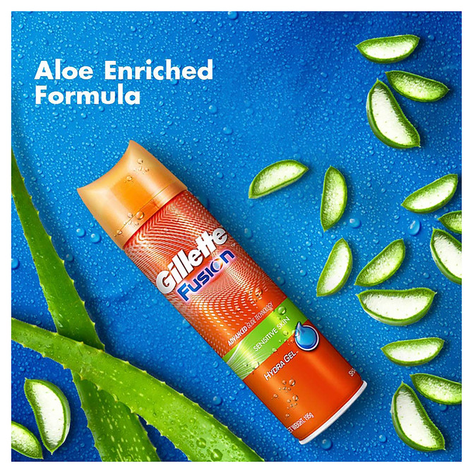 Gillette Fusion Hydra Shaving Gel Sensitive Skin 195g