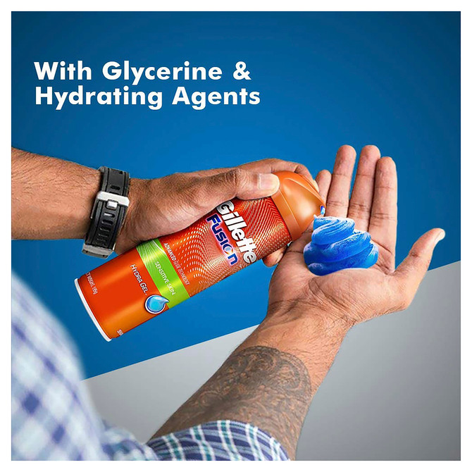 Gillette Fusion Hydra Shaving Gel Sensitive Skin 195g