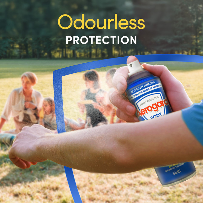 Aerogard Body Odourless Protection Insect Repellent Aerosol Spray 150g