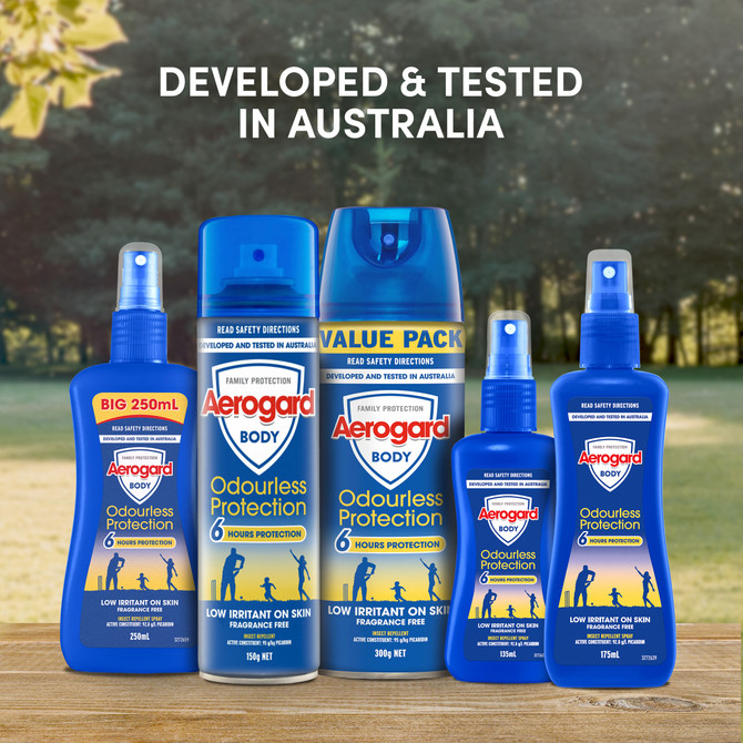 Aerogard Body Odourless Protection Insect Repellent Aerosol Spray 150g