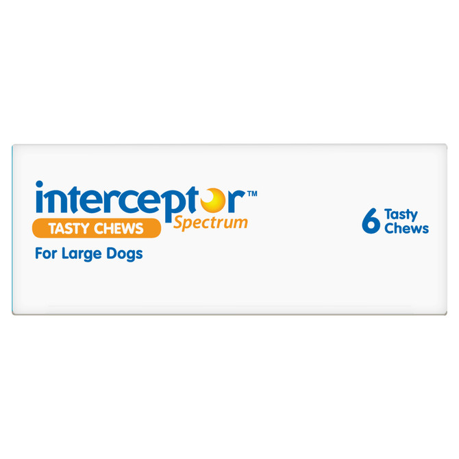 Interceptor™ Spectrum Heartworm & Worms for Dogs 22 - 45kg - 6 Pack
