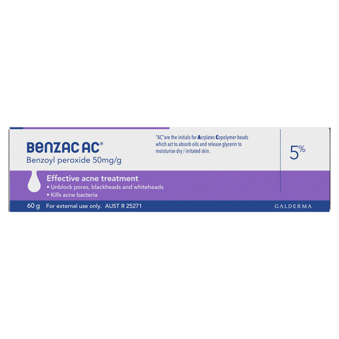 Benzac AC Moderate Strength 5% Acne Gel 60g, Acne Treatment