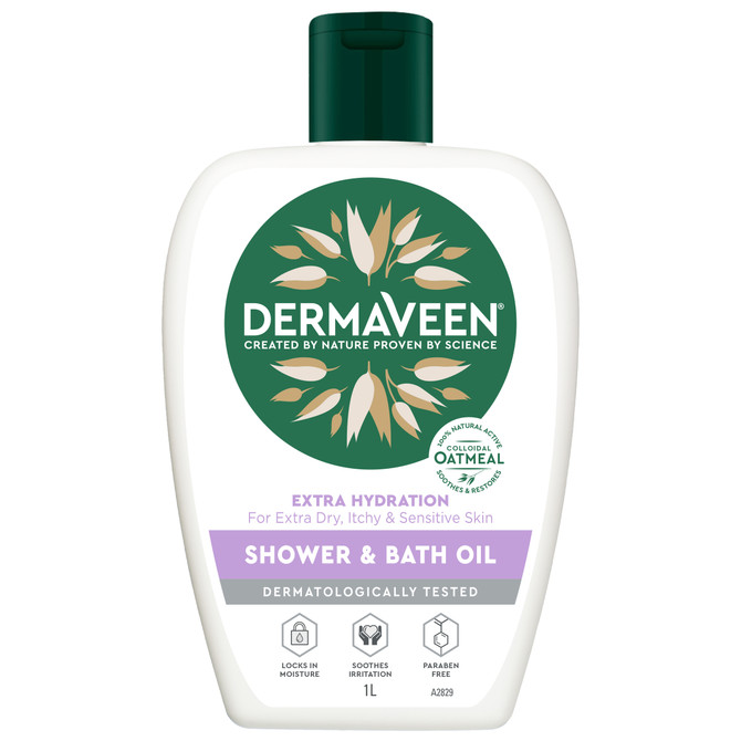 DermaVeen Extra Hydration Shower & Bath Oil 1L
