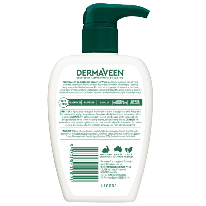 DermaVeen Daily Nourish Soap-Free Wash 250mL