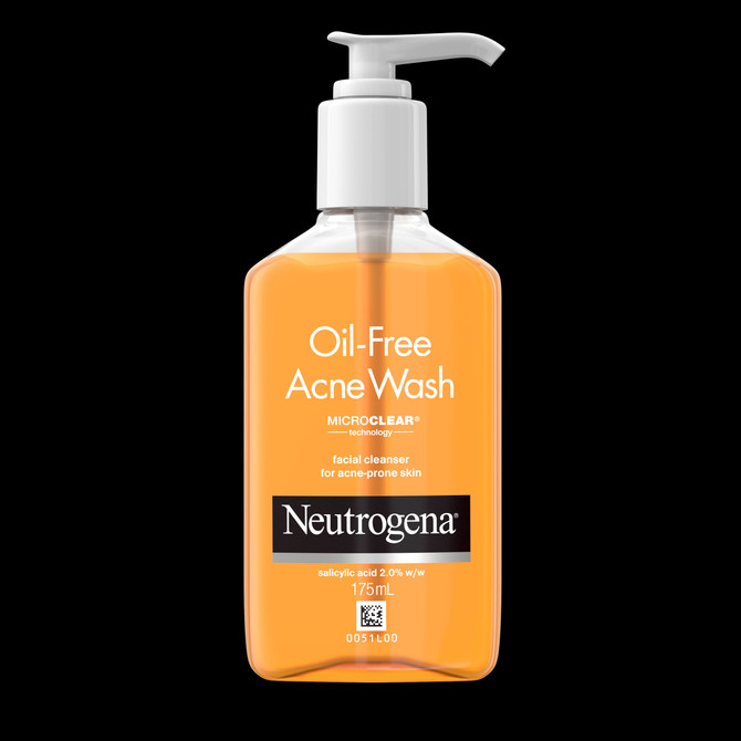Neutrogena Oil-Free Acne Wash Facial Cleanser with Salicylic Acid 2% – Deep Cleansing Face Wash for Acne-Prone Skin 175ml