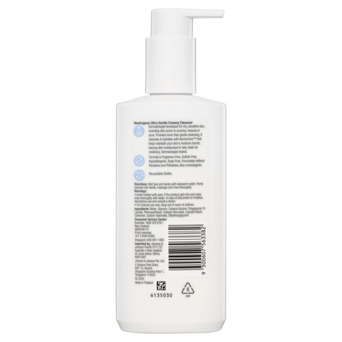 Neutrogena Ultra Gentle Creamy Face Cleanser 200mL