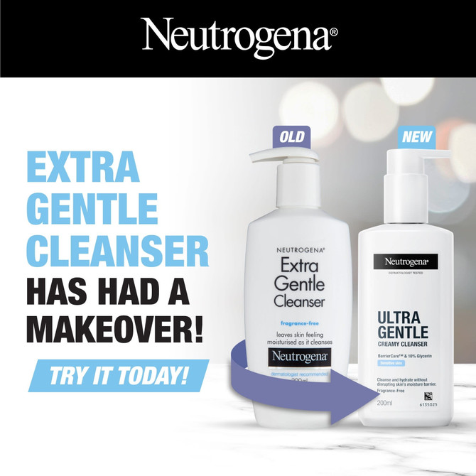 Neutrogena Ultra Gentle Creamy Face Cleanser 200mL