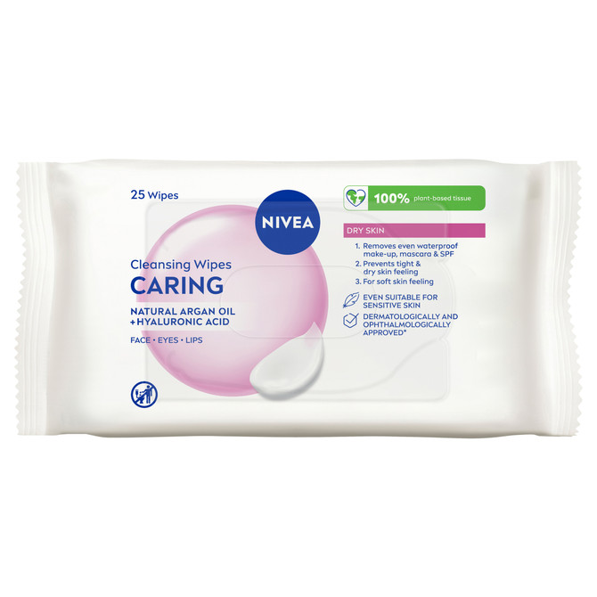 NIVEA Caring Cleansing Wipes 25wipes