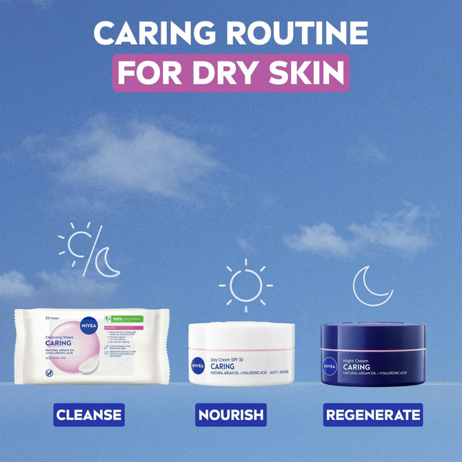 NIVEA Caring Cleansing Wipes 25wipes