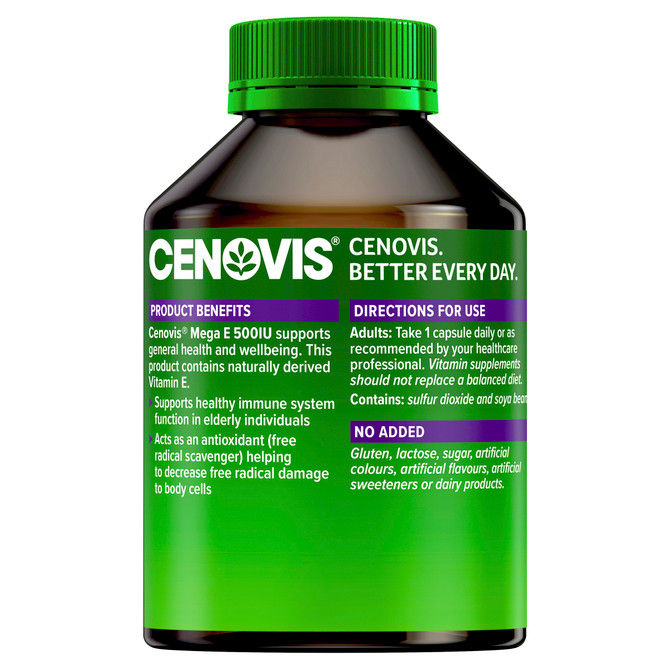 Cenovis Mega E 500IU 250 Capsules